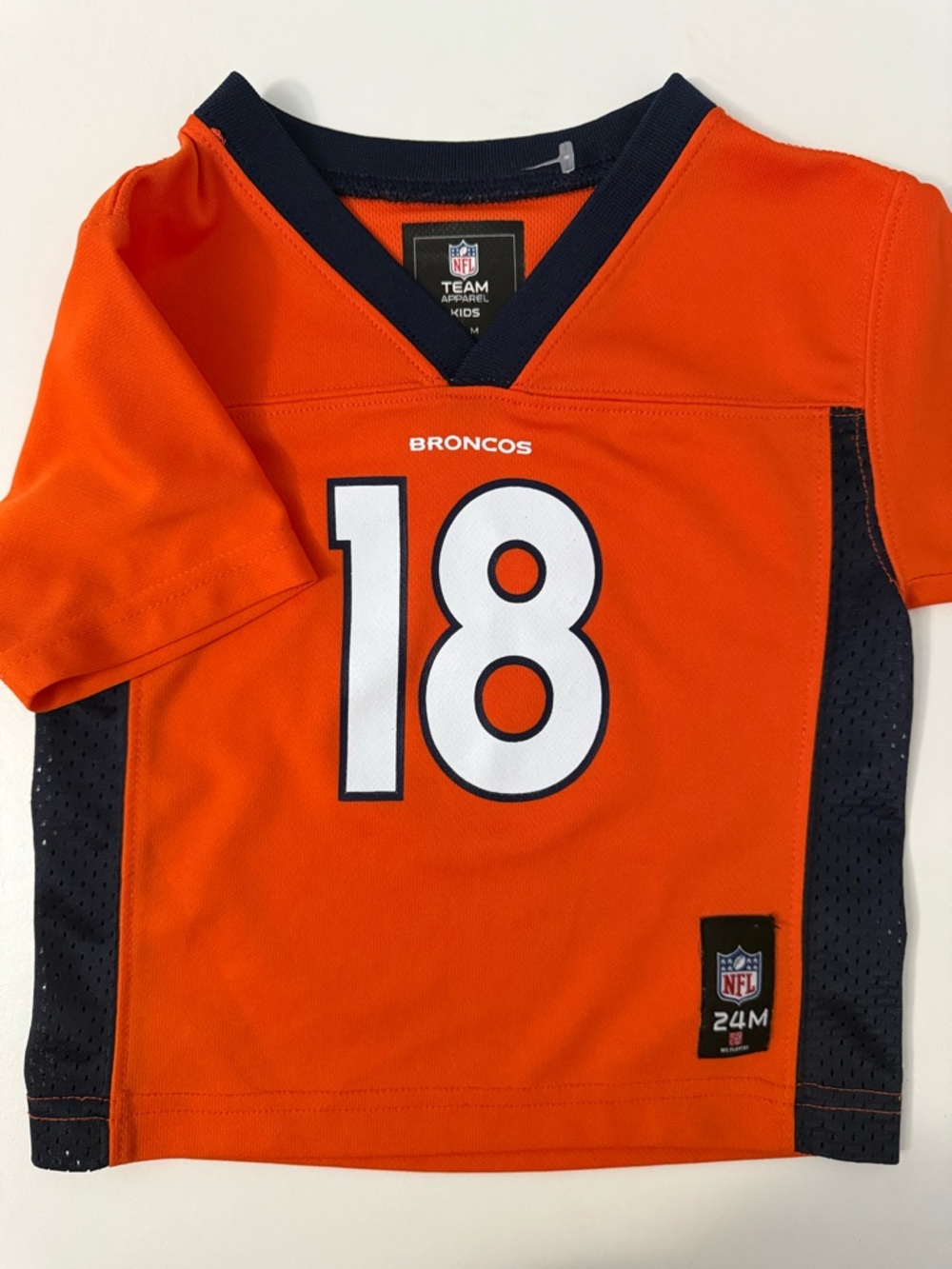 NFL Baby Denver Broncos Orange & Navy #18 Jersey